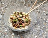Foto del paso 6 de la receta: Wok de vegetales con carne y arroz integral 🍚