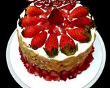รูปขั้นตอนการทำที่ 5 ของ สตรอว์เบอร์รี่🍓ช็อตเค้ก🍓(เค้กนุ่ม หวานน้อย) strawberry 🍓shortcake cake🍓