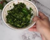A picture of step 1 of Coriander & mint dip.