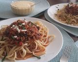 Foto del paso 5 de la receta: Tallarines rojos de carne c/ crema huancaina