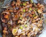 A picture of step 5 of Kashmiri Pulao.