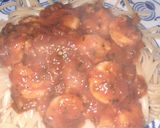 Lecsós fűszeres garnéla (spagettivel) recept fázis 3 fotója