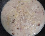 รูปขั้นตอนการทำที่ 4 ของ Carbonara Mushroom Spaghetti แบบง่ายๆ