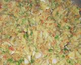 A picture of step 3 of Vegetables kabab with simple koshri rice.