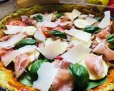 Pas rețetă Pizza fără gluten cu blat din broccoli și conopidă 4 fotografie