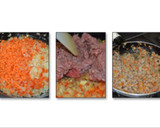 Foto del paso 1 de la receta: Berenjena rellena pimientos asados, arroz basmati y frutos secos