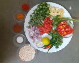 A picture of step 1 of Masala Oats Mumbai Pav bhaji style.