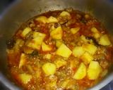 A picture of step 9 of Aloo bangan ki sabzi (eggplant curry with potato).