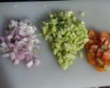 A picture of step 2 of Mayo chana chaat.