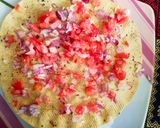 A picture of step 2 of Masala papad.