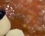 Une image de l'étape 3 de Tajine pommes de terre, haricots et boulettes de viandes.
