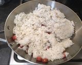 A picture of step 5 of Deany's fried rice.