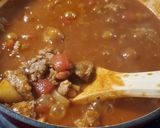 A picture of step 3 of Lauren's Turkey Sausage Chili.