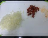 A picture of step 1 of Spanish omelette using Air Fryer.