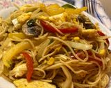 A picture of step 4 of Chinese egg chaw mien 🍝.