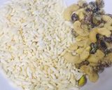 A picture of step 1 of Dry fruits murmura chikki.