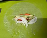 A picture of step 2 of Spring Rolls with Strawberry.