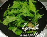 A picture of step 2 of Spinach and Cheese Soup.
