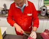 Foto del passaggio 1 della ricetta Tartare di chianina alle olive con salsa al gorgonzola e tartufo