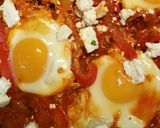 A picture of step 5 of Chorizo Shakshuka.