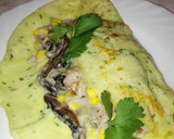 Foto del paso 7 de la receta: Crepes de albahaca y perejil rellenos de bechamel de queso y pollo