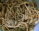 A picture of step 2 of Chow mein potlis.