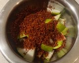 A picture of step 2 of Instant Babugosha pear achar.