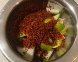 A picture of step 2 of Instant Babugosha pear achar.