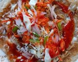 A picture of step 4 of SpiiCy PrAtha chicken Roll... 😋.