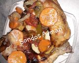 صورة لخطوة 3 من وصفة رز وفراخ بالخضار وسلطه