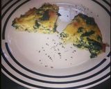 A picture of step 7 of Crust-less Spinach and Ham Quiche.