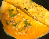 A picture of step 5 of Tamagoyaki (Japanese Rolled Omelette).