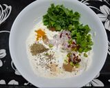A picture of step 1 of Mint Paratha.