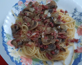 Foto del paso 5 de la receta: Espaguetis con champiñones y jamón