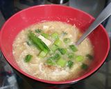 A picture of step 5 of Egg drop tofu soup.