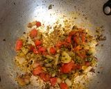 A picture of step 2 of Hara Choliya (green peas) Curry.