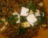 A picture of step 6 of Sprout moong with capsicum.