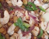 عکس مرحله 2 از دستور غذای نونی با میگو🍤🍤🍤