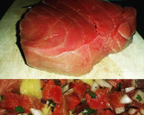 Foto del paso 1 de la receta: Tartar de atún rojo, mango y guacamole