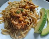 Foto del paso 12 de la receta: Tallarines🥫🍝🥛con atún🍅🌶️🍝