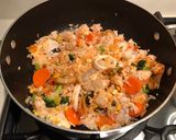 A picture of step 2 of Kimchi Seafood Rice Gratin.