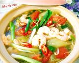 Hình bước làm 7 của món Canh chua tôm rau nhút