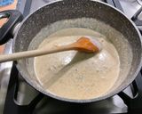Une image de l'étape 7 de Macaronis complets au roquefort et lomo fumé.