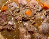 A picture of step 6 of Coq Au Vin.