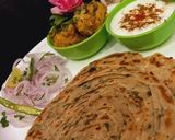 A picture of step 14 of Laccha Paratha with Aloo Sabzi.