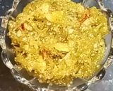 A picture of step 4 of Lauki halwa (Greens, beans, gourds).