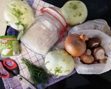 VEGÁN töltött karalábé kaporszósszal nyakonöntve recept fázis 1 fotója