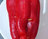 Foto del paso 8 de la receta: Pimiento rojo asado relleno de gambas con crema de gambas