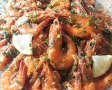 Foto langkah ke 8 dari resep Udang Saus Garlic Honey Lemon.