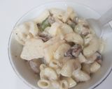 A picture of step 1 of Macaroni cream fruit chaat.